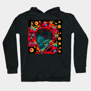 the flower skeleton catrina in ecopop arts Hoodie